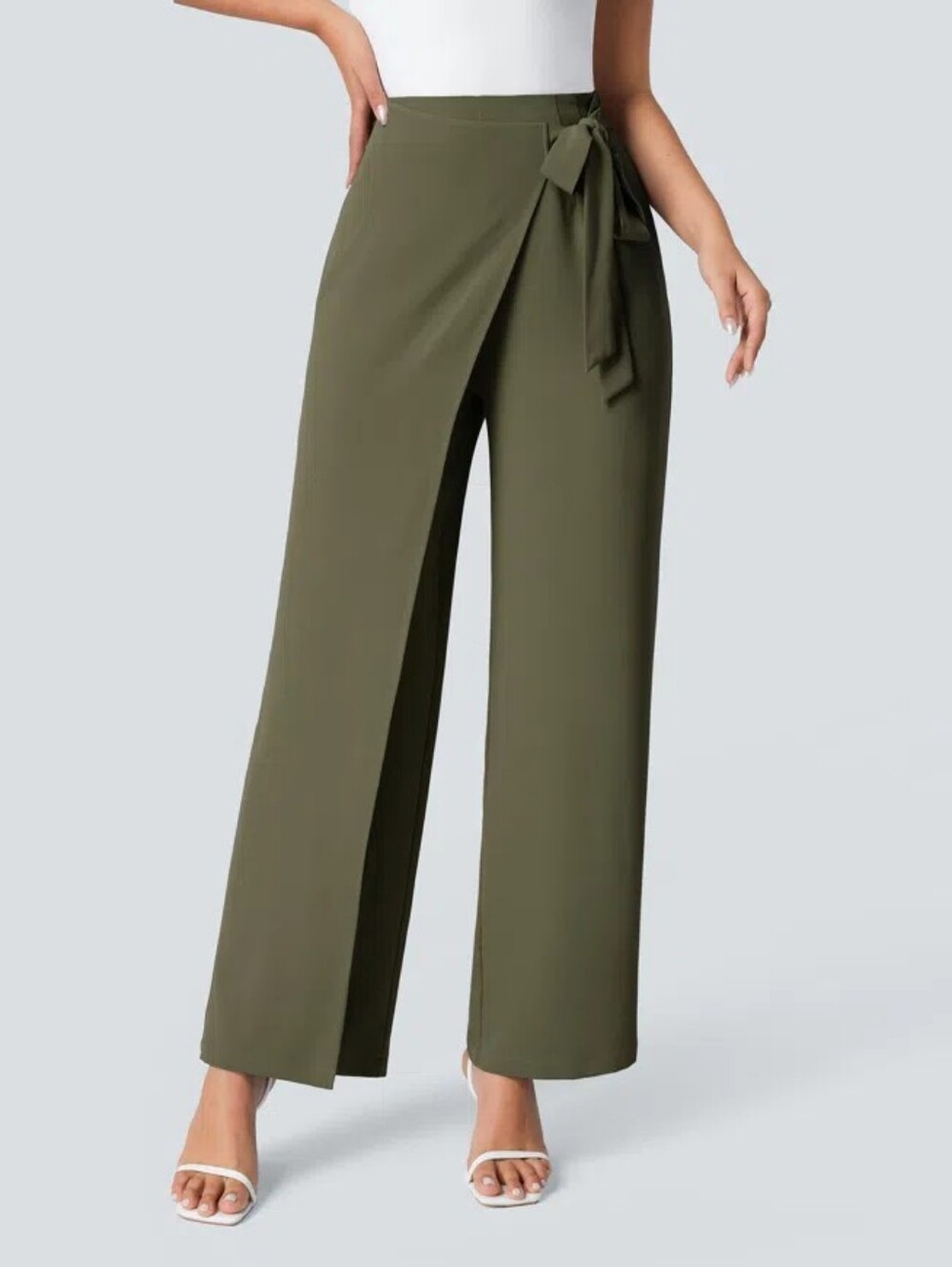 Halara Flex™ High Waisted Tie Side Wide Leg Work Pants NWT XL